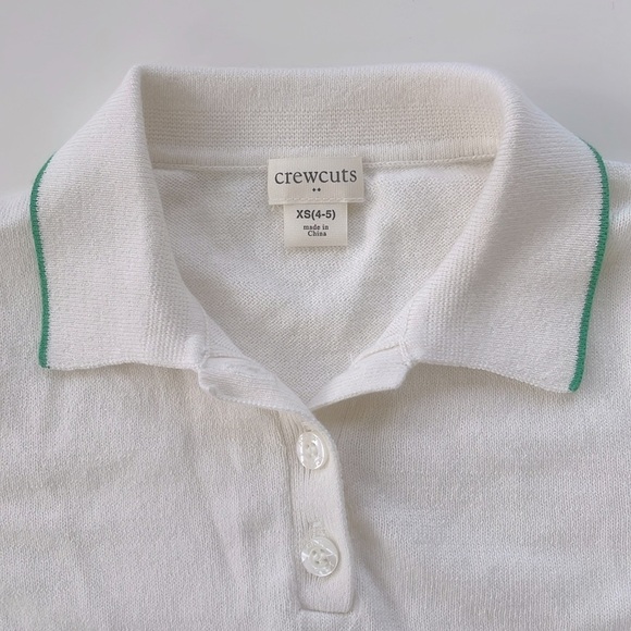 J.Crew Crewcuts White Green Preppy Sweater Polo Pleated Shorts LOT OF 2 Size 5 - Picture 3 of 11